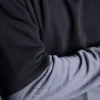 Double Sleeved Hoodie - Black