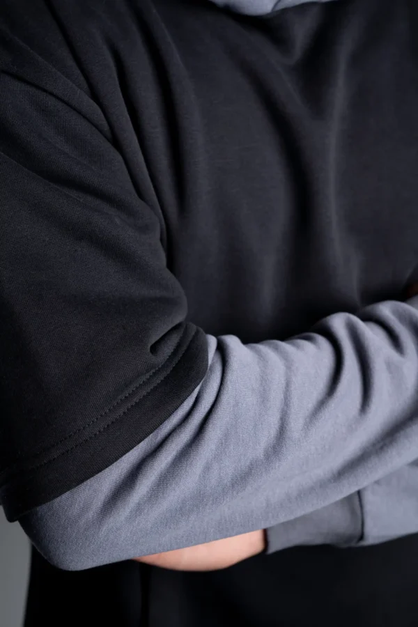 Double Sleeved Hoodie - Black