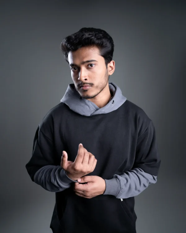 Double Sleeved Hoodie - Black