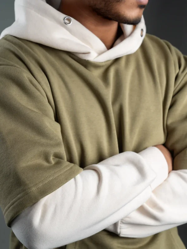 Double Sleeved Hoodie - Olive