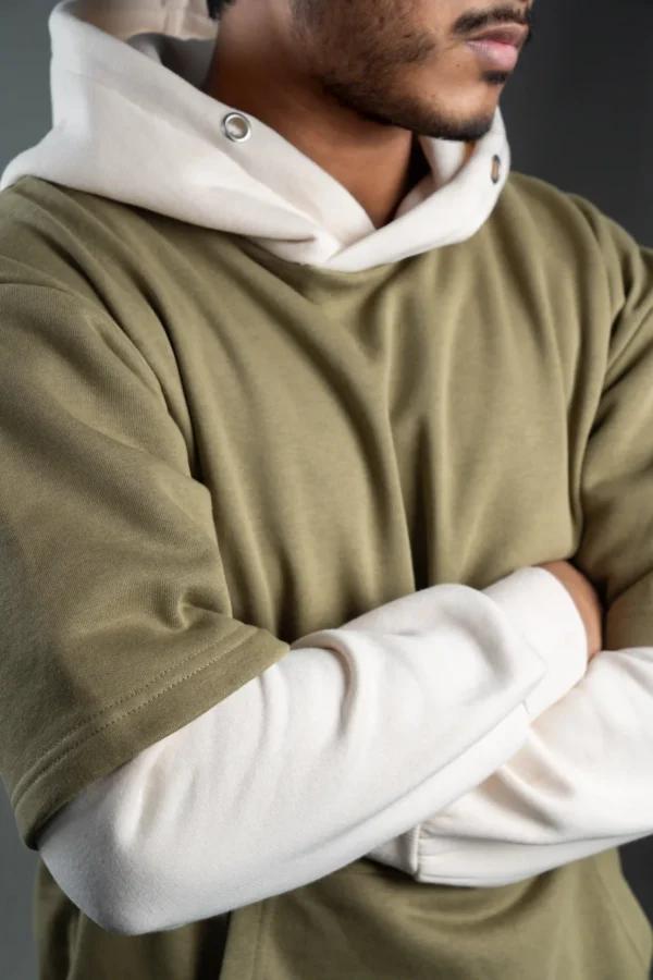 Double Sleeved Hoodie - Olive