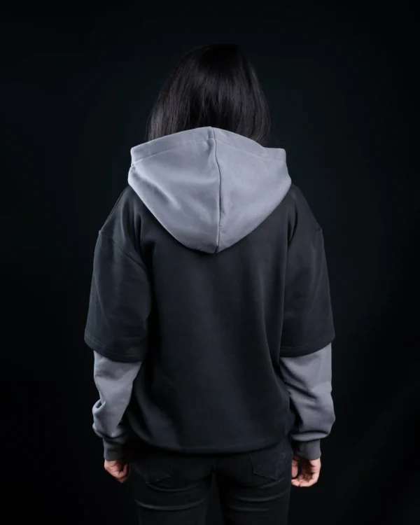 Double Sleeved Hoodie - Black