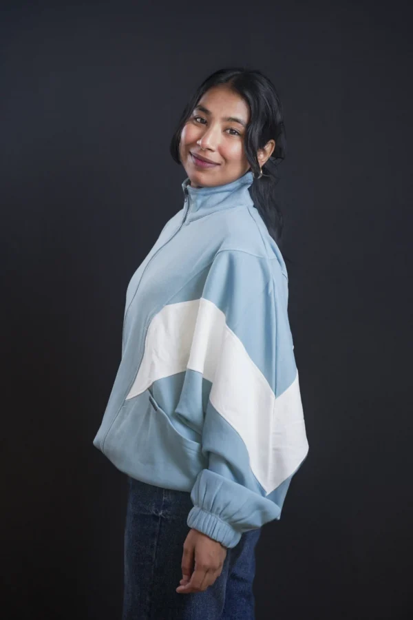 baggy jacket for female korean bd BatWing Jacket - Sky