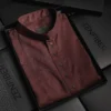 Jacquard Kurta - Brown