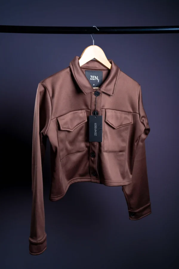 brown-women-jacket-in-bd-crop ZENEF Crop Jacket