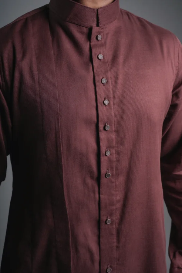 buy-kurta-in-bd-inline-this-eid-fashion Jacquard Kurta - Brown