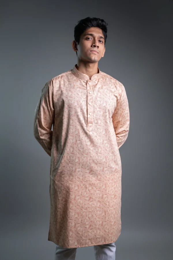 Printed Punjabi - Peach