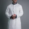 Jacquard Punjabi - White - Recto