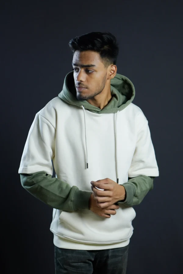 Double Sleeved Hoodie - Beige