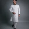 Jacquard Punjabi - White - Crest