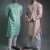 Printed Punjabi - Peach