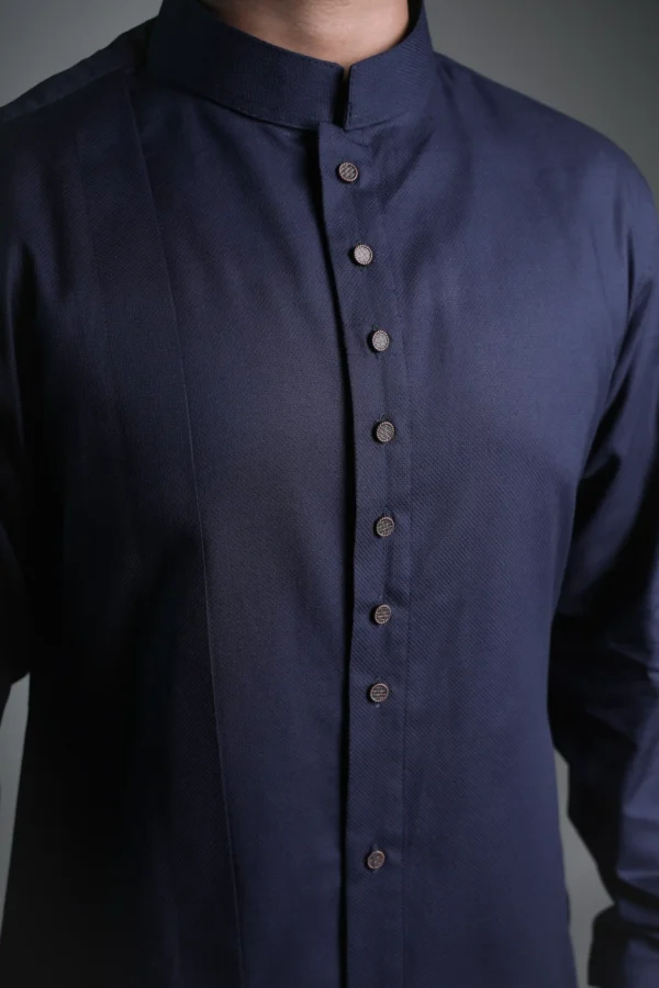 latest-eid-men-fashion-panjabi Jacquard Kurta - Navy