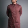 Jacquard Kurta - Brown