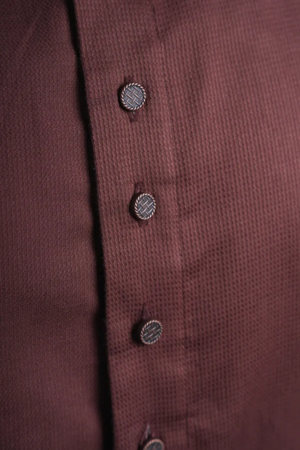 maroon color kurta in bd online fashion Jacquard Kurta - Brown