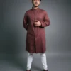 Jacquard Kurta - Brown