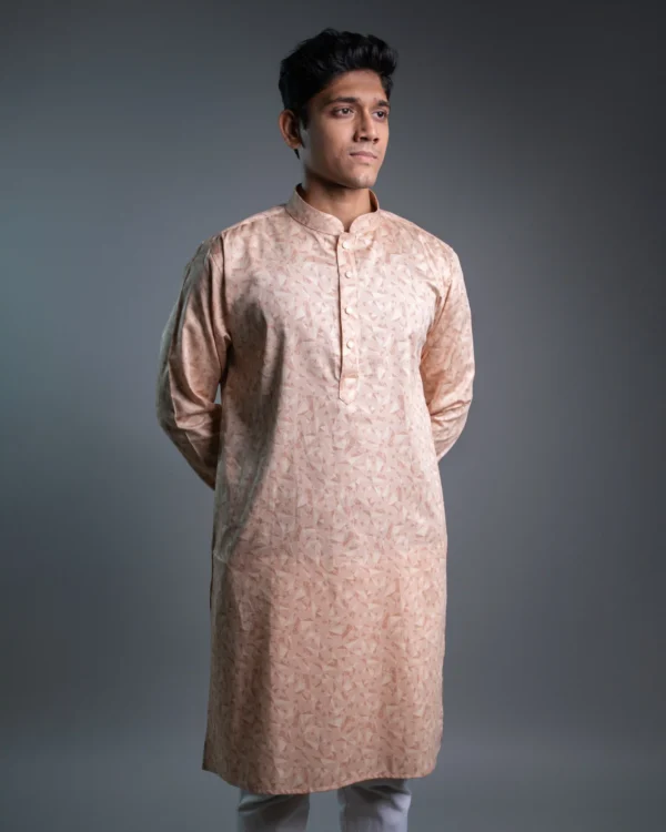 Printed Punjabi - Peach