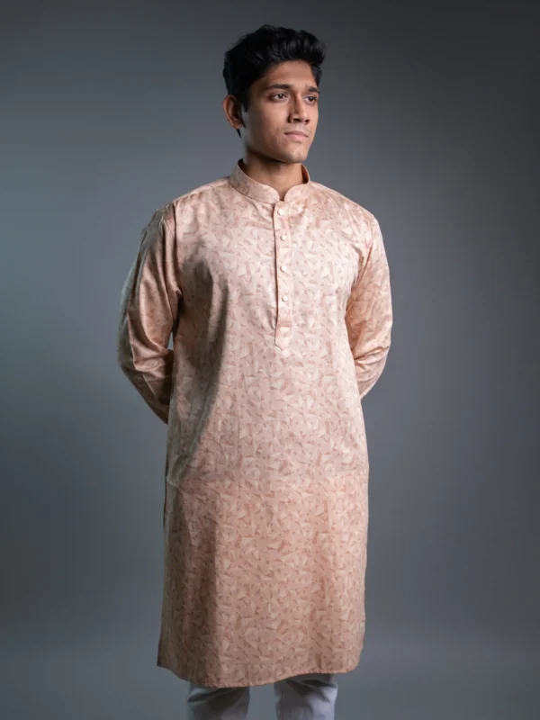 Printed Punjabi - Peach