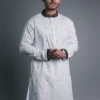 Jacquard Punjabi - White - Crest