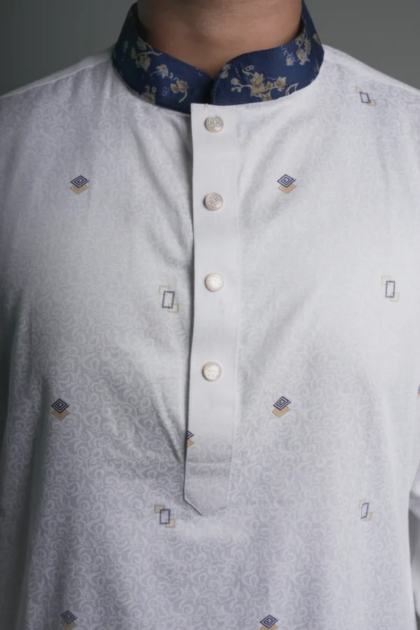 Jacquard Punjabi - White - Recto