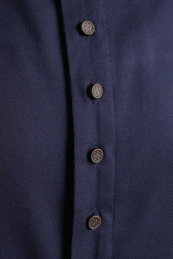 navy color panjabi men high quality Jacquard Kurta - Navy