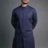 Jacquard Kurta - Navy