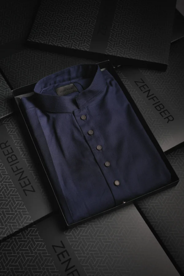 navy kurta with box in bd Jacquard Kurta - Navy