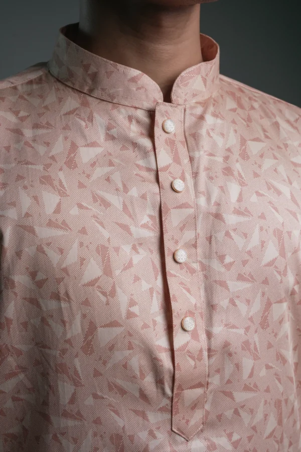 Printed Punjabi - Peach