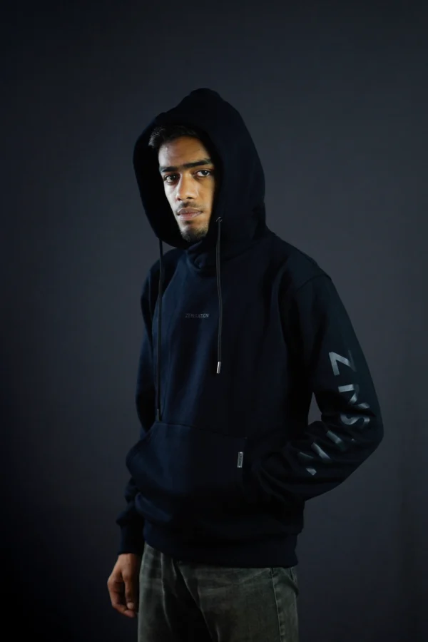 unique black hoodie zenfiber BOB Hoodie - Black on Black