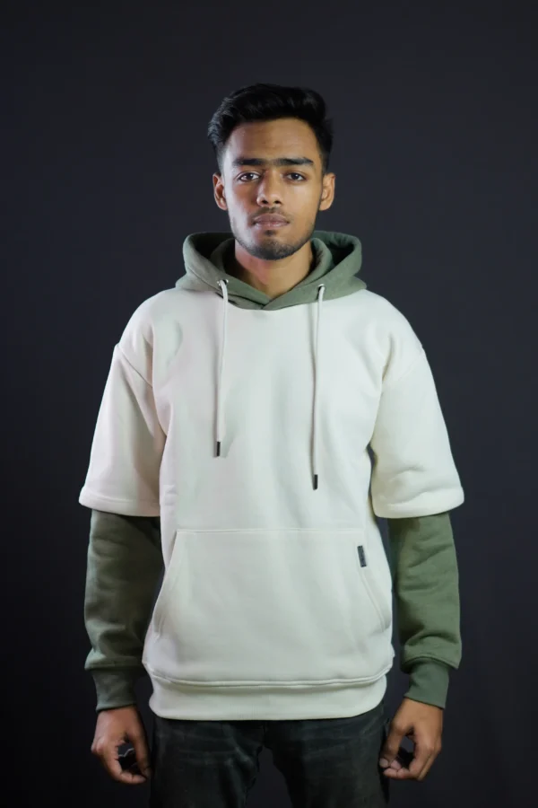 Double Sleeved Hoodie - Beige